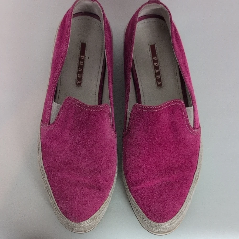 Prada Suede Espadrille Slip-Ons